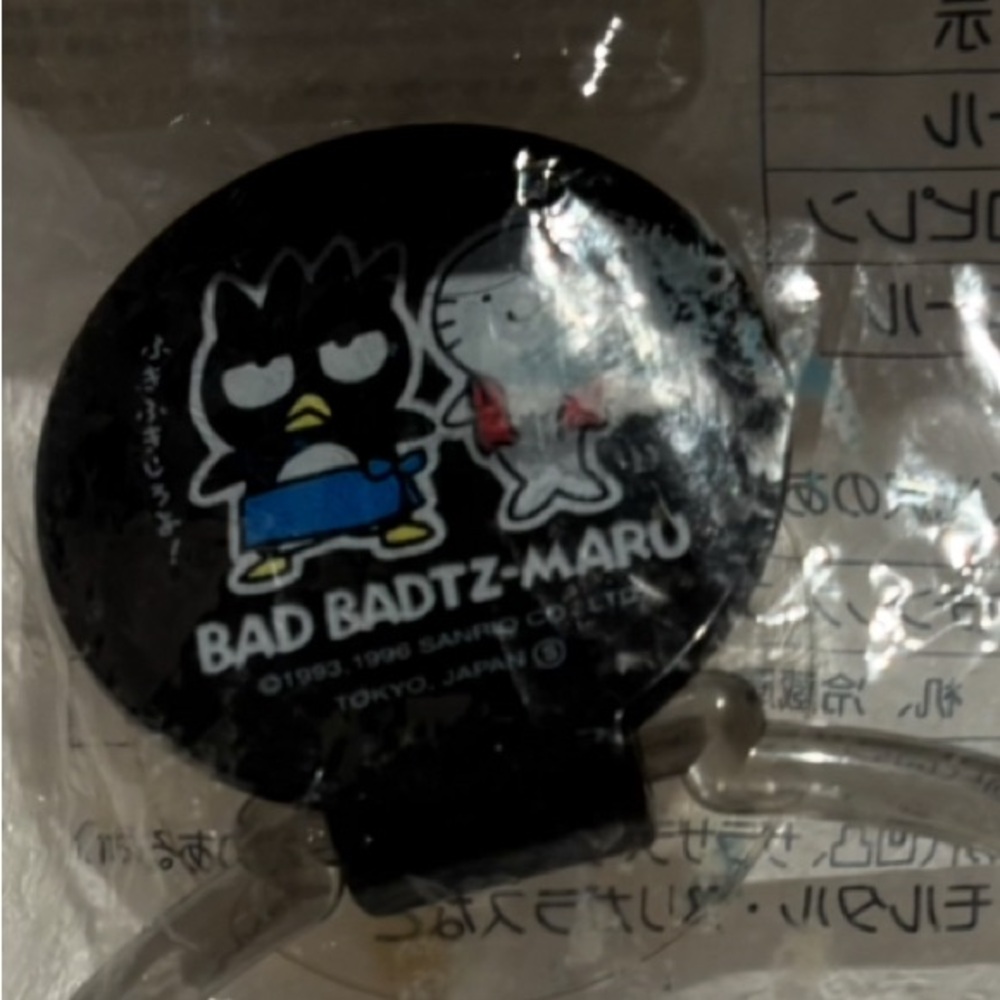 Bad Badzmaru Good Hanamaru Towel Hanger Sanrio Rare 1996